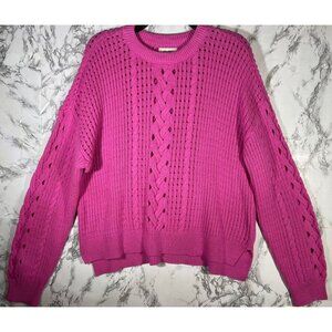 ON 34th Womens Pink Knit Sweater Large